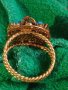 19 ВЕК ПОЗЛАТЕН ТЮРКОАЗЕН БРОНЗОВ ФИЛИГРАН ПРЪСТЕН СТАРО ГРАДСКО БИЖУ СТАР ЮВЕЛИРЕН УНИКАТ 17256, снимка 8
