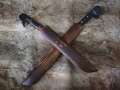 Масивен Нож,Острие Каракулак с Дървена Кания за Възстановки, снимка 7