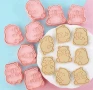 8 бр Капибара Capybara пластмасови разглобяеми резци форми фондан тесто бисквитки, снимка 1