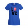 Дамска тениска Свети Валентин Love Dogs, снимка 1 - Тениски - 35648081