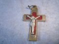 СТАРО БРОНЗОВО ПОСРЕБРЕНО РАЗПЯТИЕ КРЪСТЧЕ с ЕМАЙЛ-ЛАК 21238, снимка 8