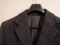 Мъжко зимно палто тъмно сиво каре, висококачествен вълнен плат XL 54, снимка 2