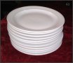 Комплект порцеланови десертни/подложни чинии с „изчистен“ вид, снимка 1 - Чинии - 27017772