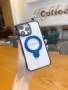 Калъф силикон MagStand Cover Прозрачен / Тъмносиня рамка / за iPhone 17 6.3 Баркод : 3132536, снимка 1