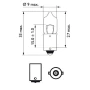 Автомобилна Крушка PHILIPS H5W,12V,5W, тип фасунга: BA9S BA9S №12023CP, снимка 2