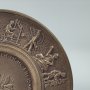 Немски бронзов плакет/чиния за декорация, снимка 3
