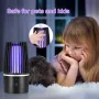 DJROLL Електрически убиец на комари, 2 в 1 USB акумулаторен преносим убиец на мухи с UV лампа, 360° , снимка 6