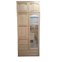 Гардероб двукрилен масив 90 см комбиниран с надстройка 90*220 см / 30357, снимка 1