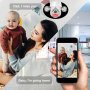 Безжична камера IP камера видеонаблюдение, Wifi камера охранителна, IP въртяща камера, водоустойчива, снимка 4