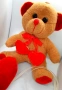 Плюшено мече за Свети Валентин-001, снимка 1