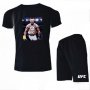 Летен спортен екип UFC CONOR MCGREGOR, черен, памук и ликра, снимка 1 - Спортни дрехи, екипи - 29411129