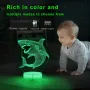 Холограмна 3D LED лампа Гладна Акула - дистанционно управление 16 цвята+други режими на управление, снимка 3