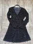 Нова ежедневна елегантна чаровна къса черна рокля на бели точки плисе солей , снимка 2