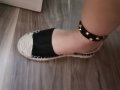 Черни сандали интересен модел, снимка 2