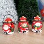 Мини коледен фенер светеща керамична фигура за украса, снимка 2