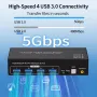 8K@60Hz KVM Switch 3 монитора - 2 компютъра, HDMI+2хDisplayport, 4хUSB 3.0, снимка 6