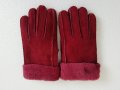 Нови топли дамски ръкавици бордо, снимка 1 - Ръкавици - 43492763