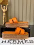 Hermes Дамски Чехли На Платформа Хермес Код E275, снимка 13
