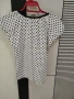 Продавам блуза бяла на черни точки от памук и еластан, снимка 2