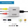 AV към HDMI адаптер конвертор преобразовател на видео и аудио - КОД 3718, снимка 1 - Друга електроника - 37162369