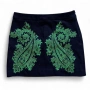 Мини пола Samsoe & Samsoe с бродерия размер M, черно/зелено, снимка 1