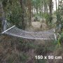 2176 Плетен хамак мрежа въжен хамак за градина къмпинг 150x90cm, снимка 1