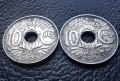 Стара монета 10 сантима 1935 г. и 1936 г.Франция - красиви !, снимка 3