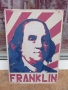 Метална табела разни Бенджамин Франклин президент САЩ долар, снимка 1