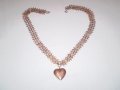 рядак  възрожденски накит от дубле с пандетев сърце, снимка 1 - Антикварни и старинни предмети - 35196588