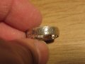 Стар мъжки сребърен пръстен  - Властелинът на пръстените с гравирано елфско слово - уникален