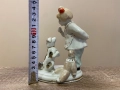 Порцеланова статуетка „Детство. Момиче с кученце. Я да видим, вземи я!“, снимка 2