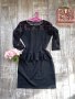 Страхотна нова черна еластична рокля с пеплум на талията , снимка 7