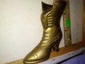 Старо ГОЛЯМО КОЛЕКЦИОНЕРСКО КРАСИВО ШАРМАНТНО БРОНЗОВО ДАМСКО БОТУШЧЕ - ВАЗА МАЙСТОРСКА РАБОТА 42754, снимка 16