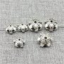 Талисмани от 925 Стерлингово Сребро тип Пандора - Flower Beads 2-Sided - 10 мм - За Бижута, Нови, снимка 1 - Колиета, медальони, синджири - 32879507