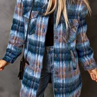 Дамско ефектно палто, с вълна, снимка 4 - Якета - 43787361
