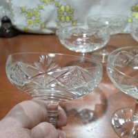 Кристални чаши , снимка 4 - Антикварни и старинни предмети - 43355597
