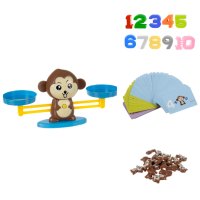 Игра за смятане/ аритметика- Маймунка математик, везна, детски подарък, снимка 1 - Образователни игри - 43900601