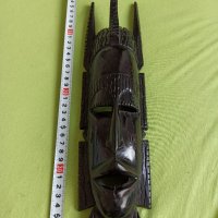 Изящна старинна африканска маска от абанос, снимка 1 - Други ценни предмети - 32240175