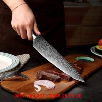 Нож дамаска стомана - код 2564, снимка 2 - Прибори за хранене, готвене и сервиране - 28262913