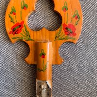 Интересен голям стар дървен термометър-ключ(декорация), снимка 4 - Декорация за дома - 43982254