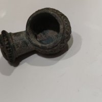 Старинна османска бронзова лула за опиум - тютюн , снимка 6 - Антикварни и старинни предмети - 39584384