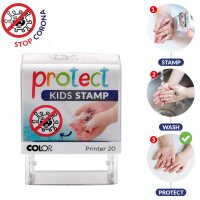 Печат Colop Microban Printer 20 Protect Kids  печат за чисти ръчички, снимка 3 - Други - 35411759