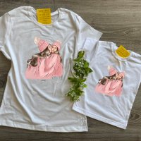 Комплект еднакви тениски за майка и дъщеря, комплект МАМА И АЗ, снимка 8 - Детски тениски и потници - 36898736