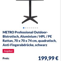 METRO Professional бистро маса, снимка 9 - Градински мебели, декорация  - 43847239
