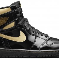 Jordan 1 Retro High Black Metallic Gold 44, 45 размер, снимка 1 - Маратонки - 32438466