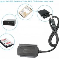 USB Кабел за връзка към диск 2.5"/3.5" SATA/IDE HDD/DVD/SSD + Гаранция, снимка 7 - Кабели и адаптери - 26558109