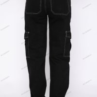 Модерен дамски пачуърк прав панталон с много джобове, 2цвята, снимка 6 - Панталони - 44014701