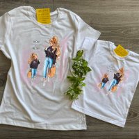 Комплект еднакви тениски за майка и дъщеря, комплект МАМА И АЗ, снимка 17 - Детски тениски и потници - 36898736