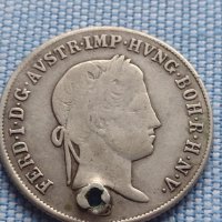 Сребърна монета 20 кройцера 1838г. Фердинанд първи Будапеща Австрийска империя 13700, снимка 1 - Нумизматика и бонистика - 42967775