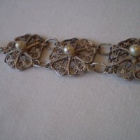 филигранена дамска гривна със перли, снимка 11 - Антикварни и старинни предмети - 40225070